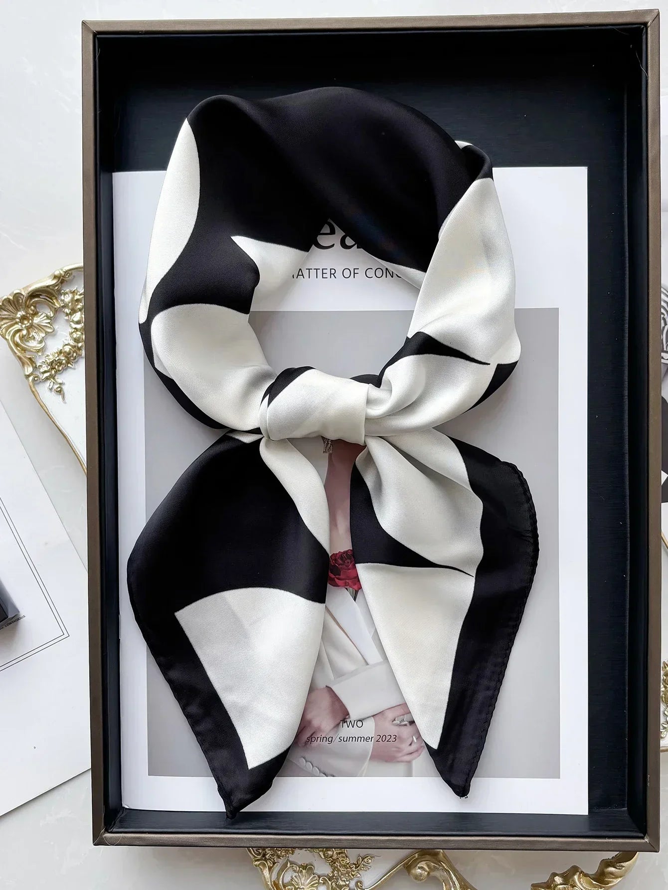 Silk Square Scarf Spring - Piña Colada