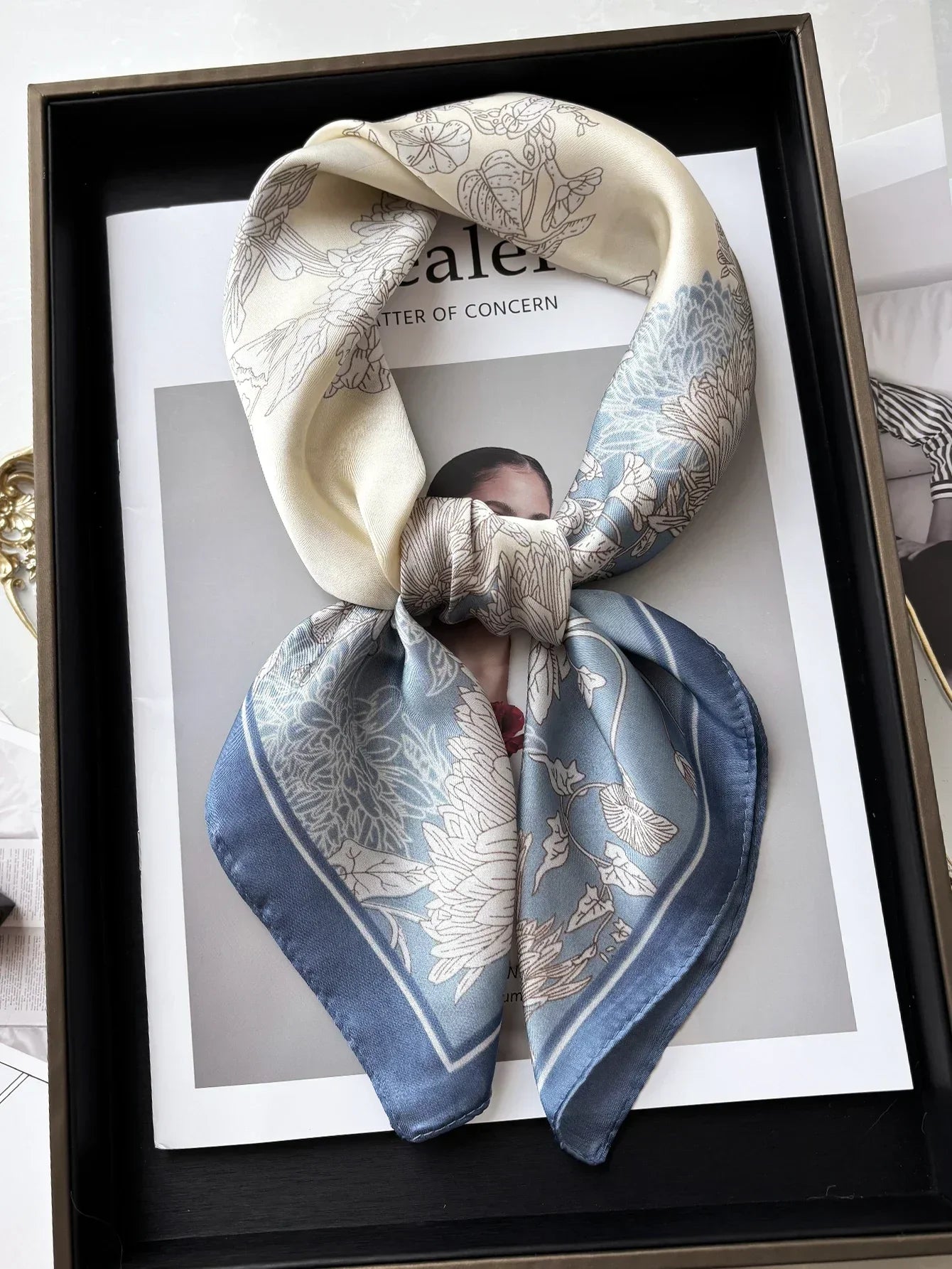 Silk Square Scarf Spring - Piña Colada