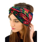 Printed Wide Elastic Headband - Piña Colada