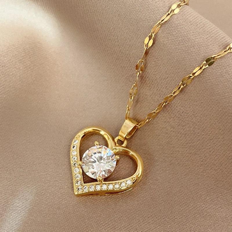 Gems Heart Pendant - Piña Colada