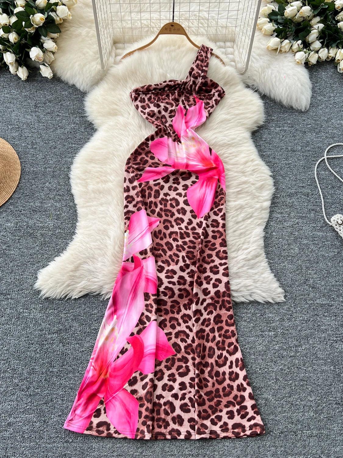 Hollow Out Shoulder Long Dress - Piña Colada