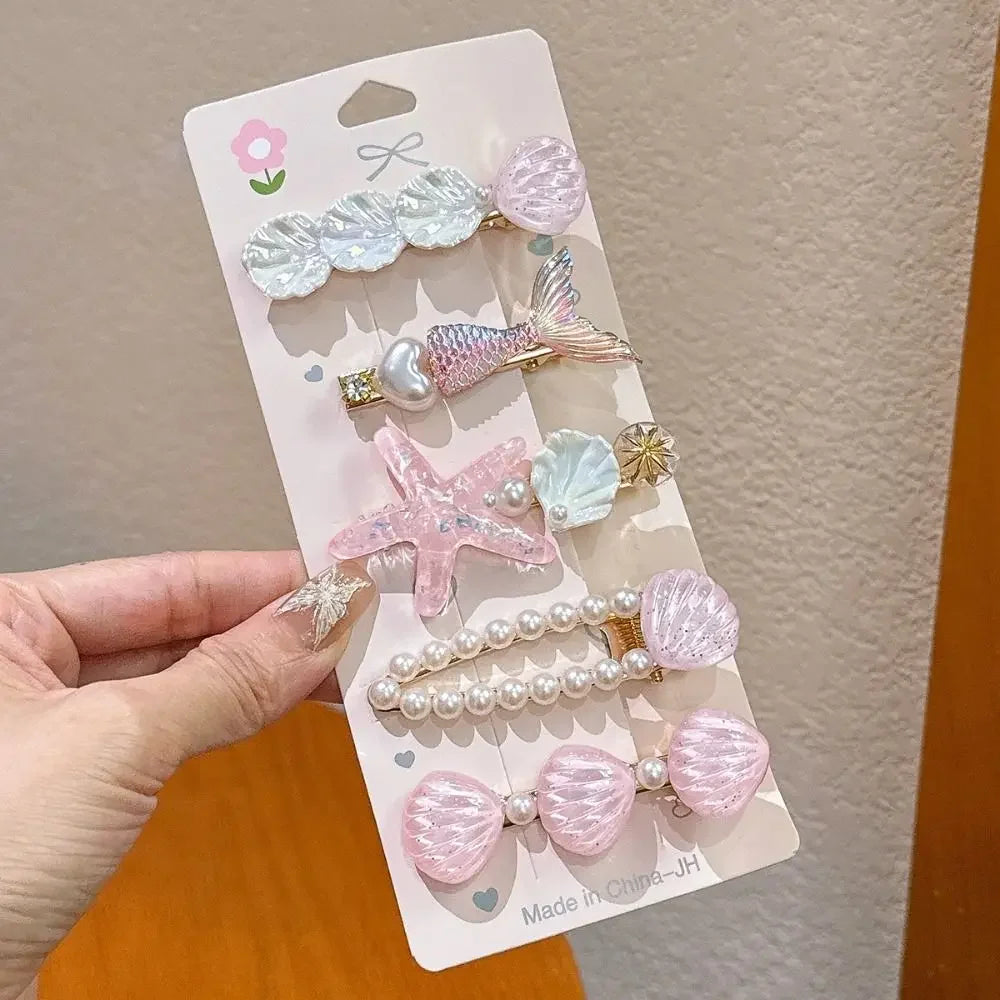 Shell Starfish Hair Clips - Piña Colada