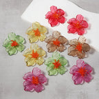 Classic Acrylic Leaf Stud Earrings - Piña Colada