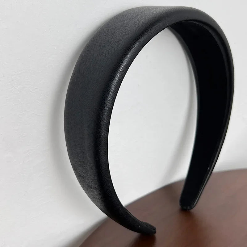 PU Leather Padded Thick Hairband - Piña Colada