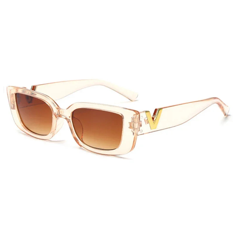 Fashion Rectangle Sunglasses Women - Piña Colada