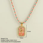 Handwoven Wool Chain Choker - Piña Colada