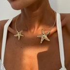 Ocean Starfish Shell Pendant - Piña Colada