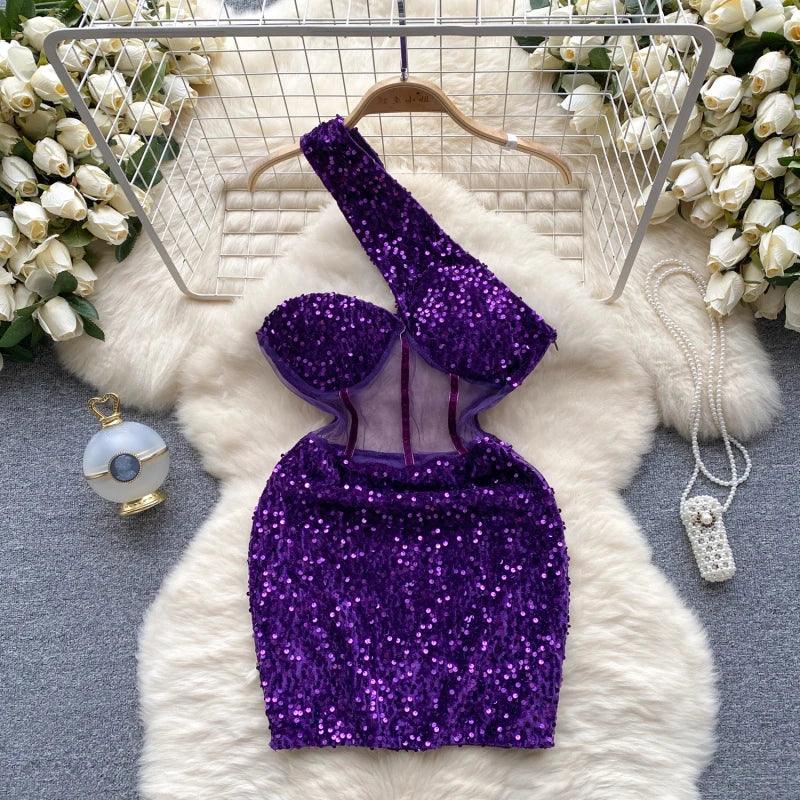 Short Sequin Dress - Piña Colada