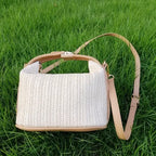Small Straw Handbag Trendy - Piña Colada