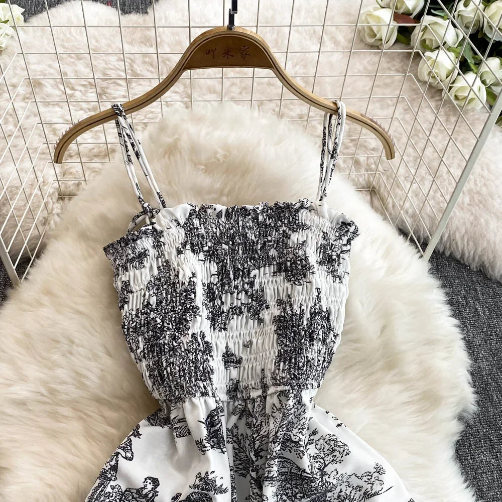 V Neck Dress Sleeveless Ankle Length - Piña Colada