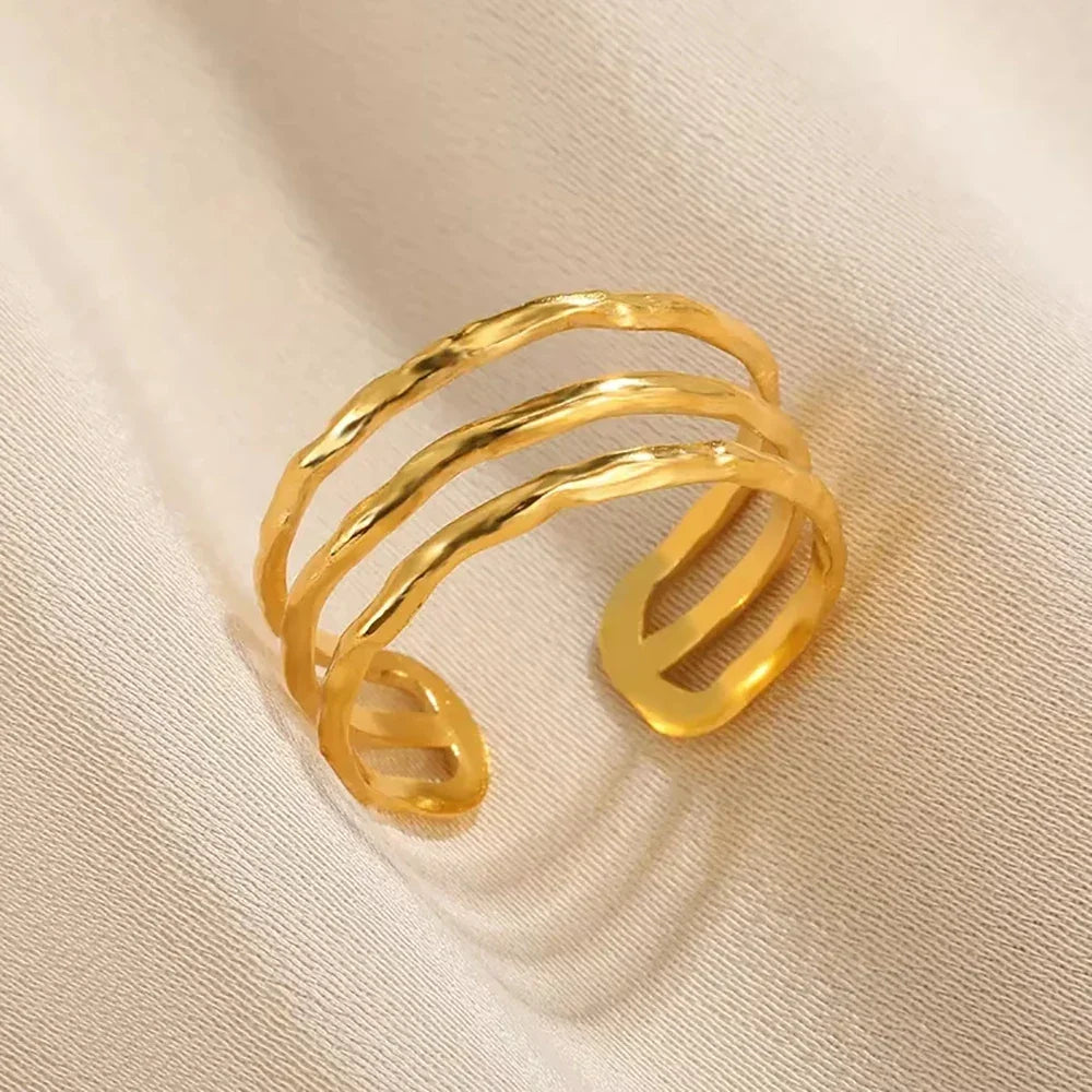Stainless Steel Rings for Women Gold - Piña Colada