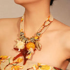 Boho Geometric Necklace Starfishs - Piña Colada