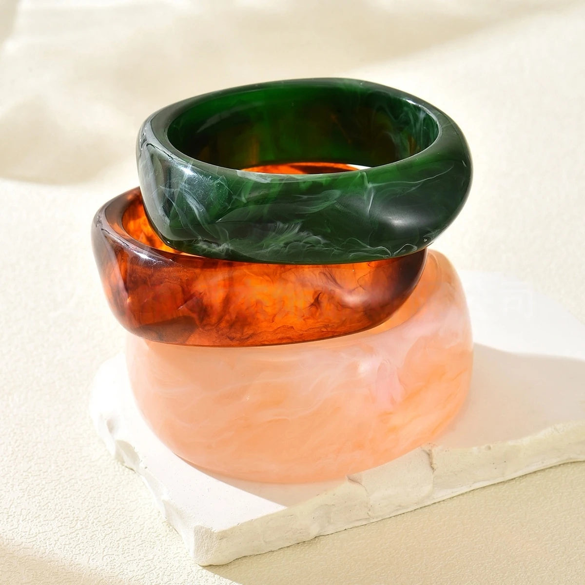 3Pcs/Set Acrylic Bangles