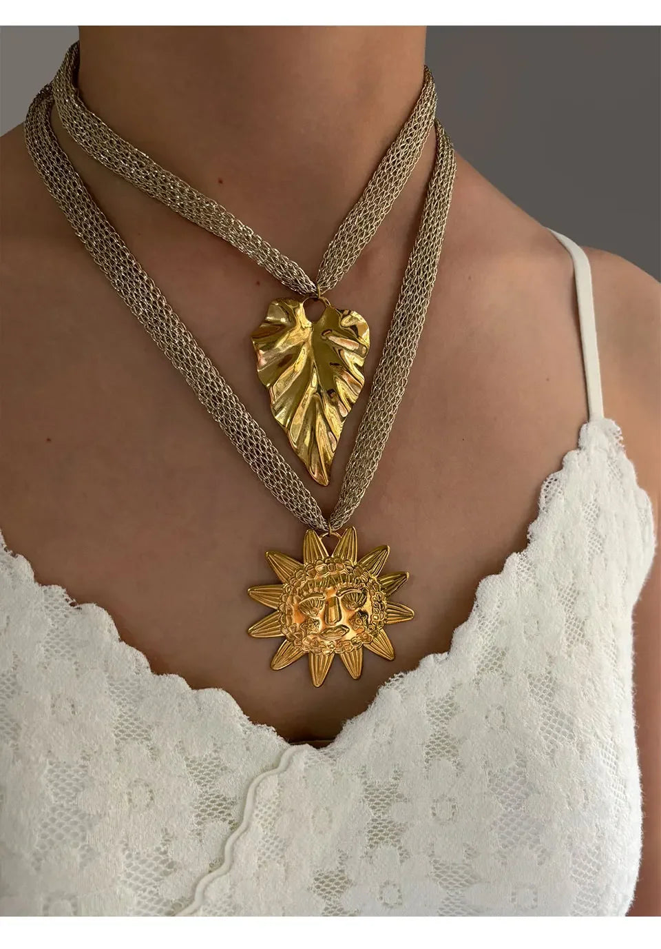 Stainless Steel Conch Leaf Sun - Piña Colada
