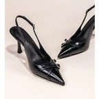 Pointed Toe High-heeled Shoes - Piña Colada