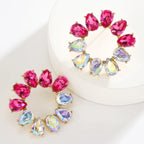 Elegant Bohemian Rhinestone Drop Earrings - Piña Colada