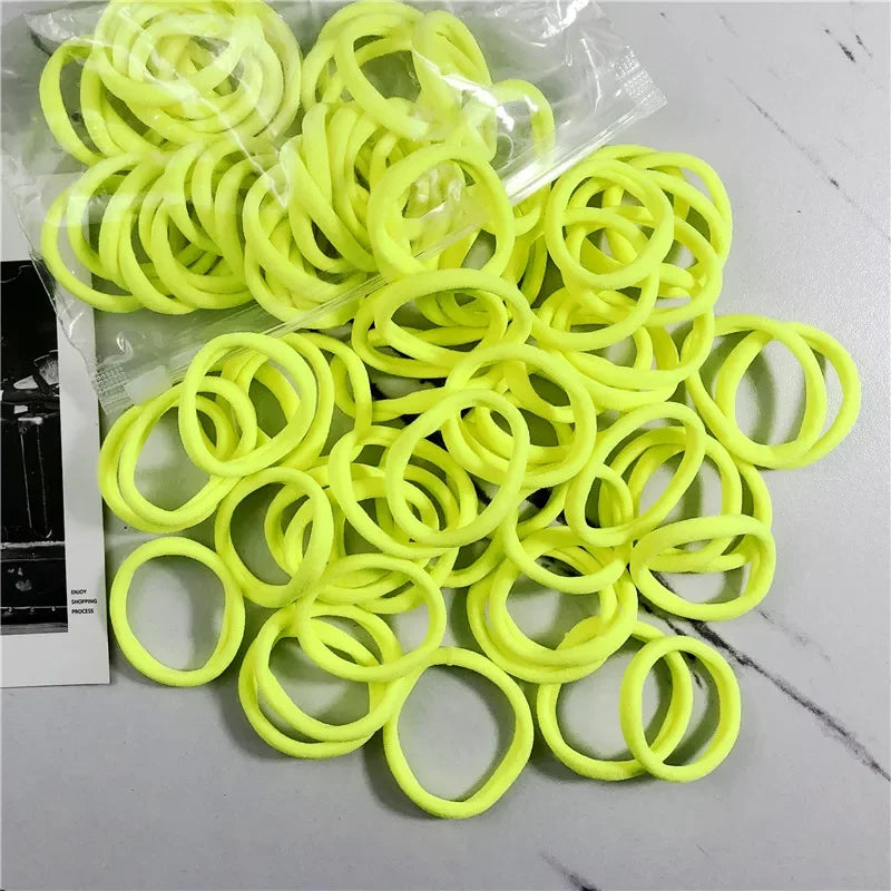50PCS Elastic Hair Bands Set - Piña Colada