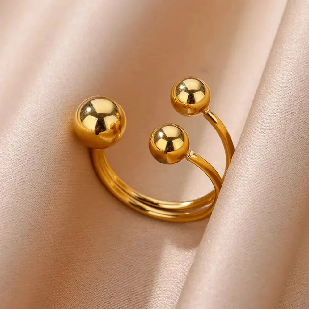 Stainless Steel Rings for Women Gold - Piña Colada
