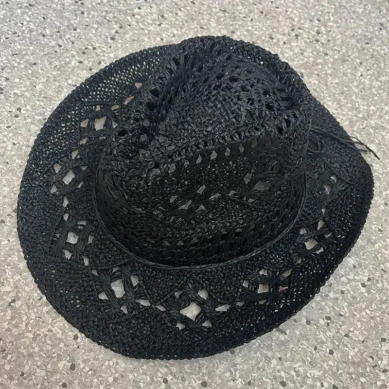 Summer Bohemian Shell Straw Hat - Piña Colada