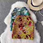 Sequin Mini Skirt - Piña Colada