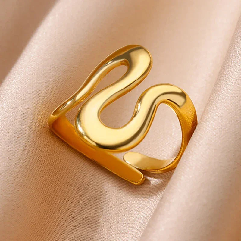 Stainless Steel Rings for Women Gold - Piña Colada