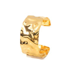 Wide Large Metal Cuff Open Bangles - Piña Colada