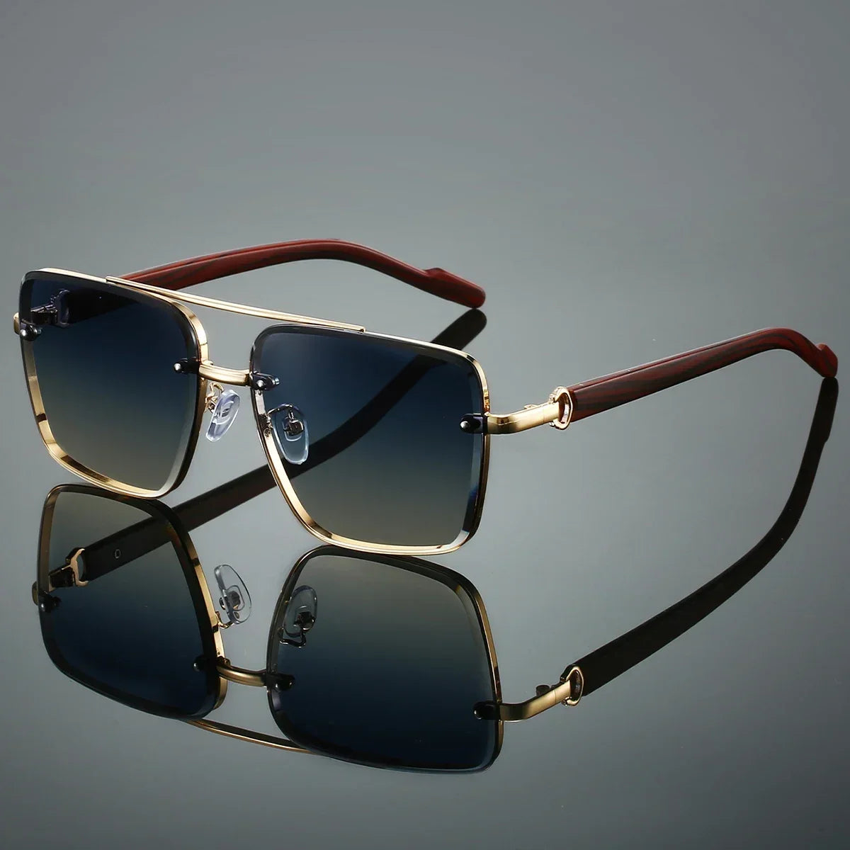 Square Metal Shades Sunglasses - Piña Colada