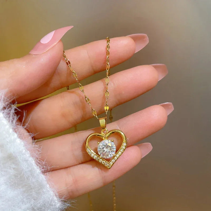 Gems Heart Pendant - Piña Colada
