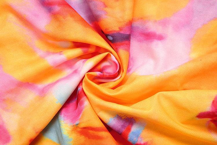 Strapless Mini Dress Colorful - Piña Colada