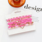 Bohemian Heart Beaded Bracelets - Piña Colada