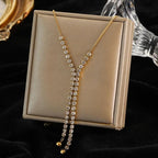 Trendy Stainless Steel Ball Pendant Necklace for Women - Piña Colada