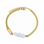 Stainless Steel Gold-Plated Anklet for Women - Piña Colada