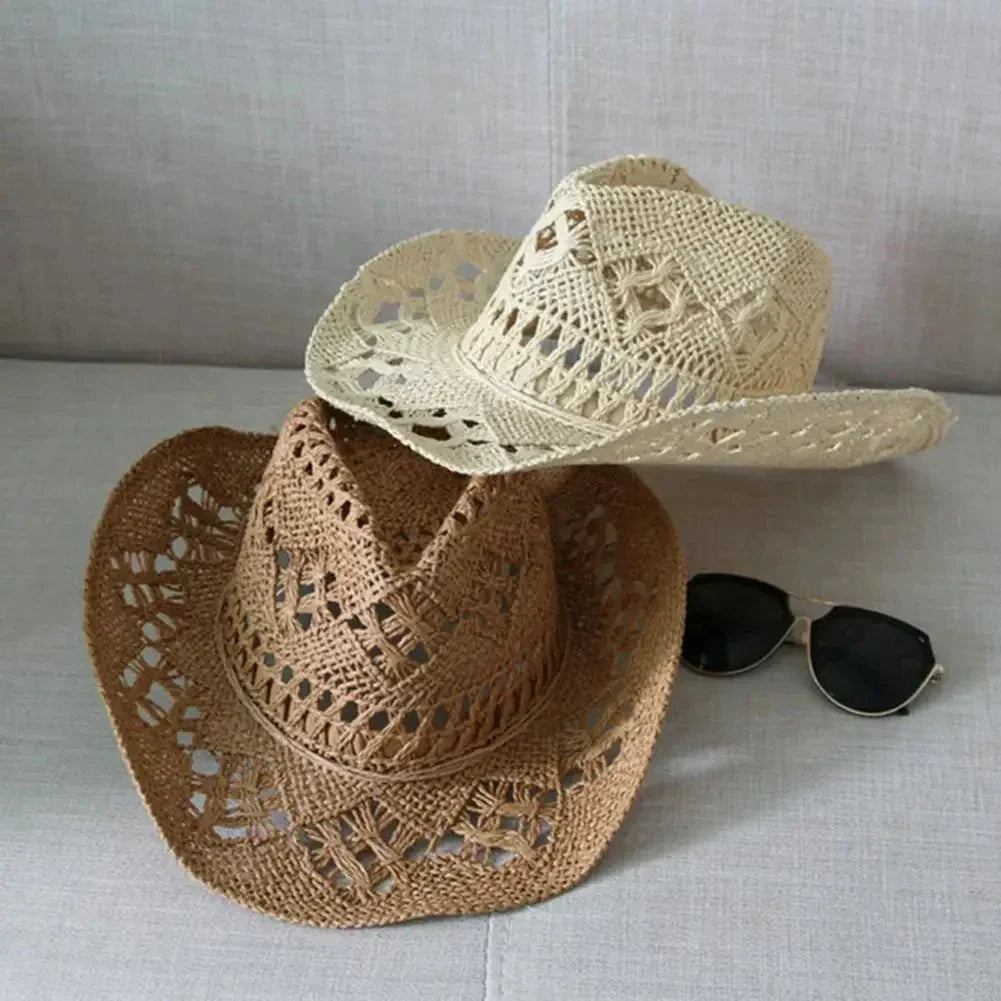 Summer Bohemian Shell Straw Hat - Piña Colada