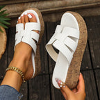 Chunky Wedge Platform Sandals – Summer Comfort Style - Piña Colada