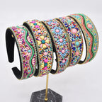 Bead Flower Wide Hair Hoop