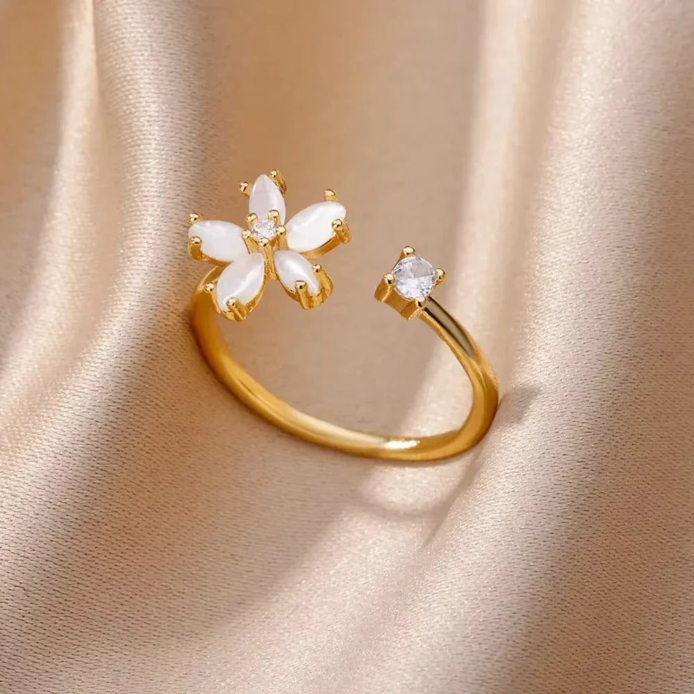 Zircon Geometric Rings - Piña Colada