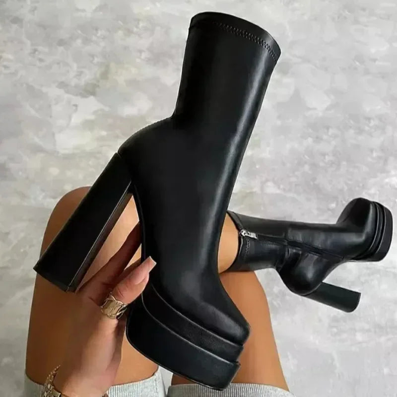 High Heels Ankle Boots - Piña Colada