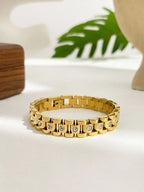 Gold Plated Thick Bangle Bracelets
