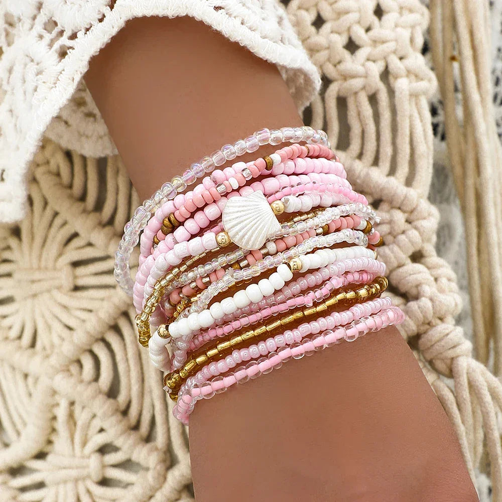 17Pcs/Set New Beach Bracelet - Piña Colada