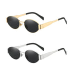 UV400 Sun Glasses Alloy Oval Eyewear - Piña Colada
