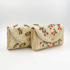 Straw Pillow Bag for Women - Piña Colada