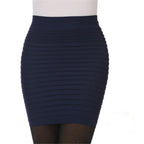 Summer Women High Waist Elastic Pleated Skirt - Piña Colada
