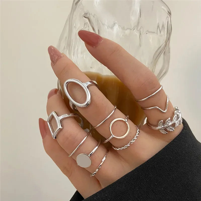 Boho Zircon Rings Set - Piña Colada