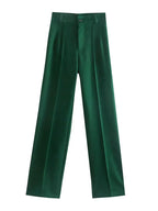 Office Wear Straight Pants - Piña Colada
