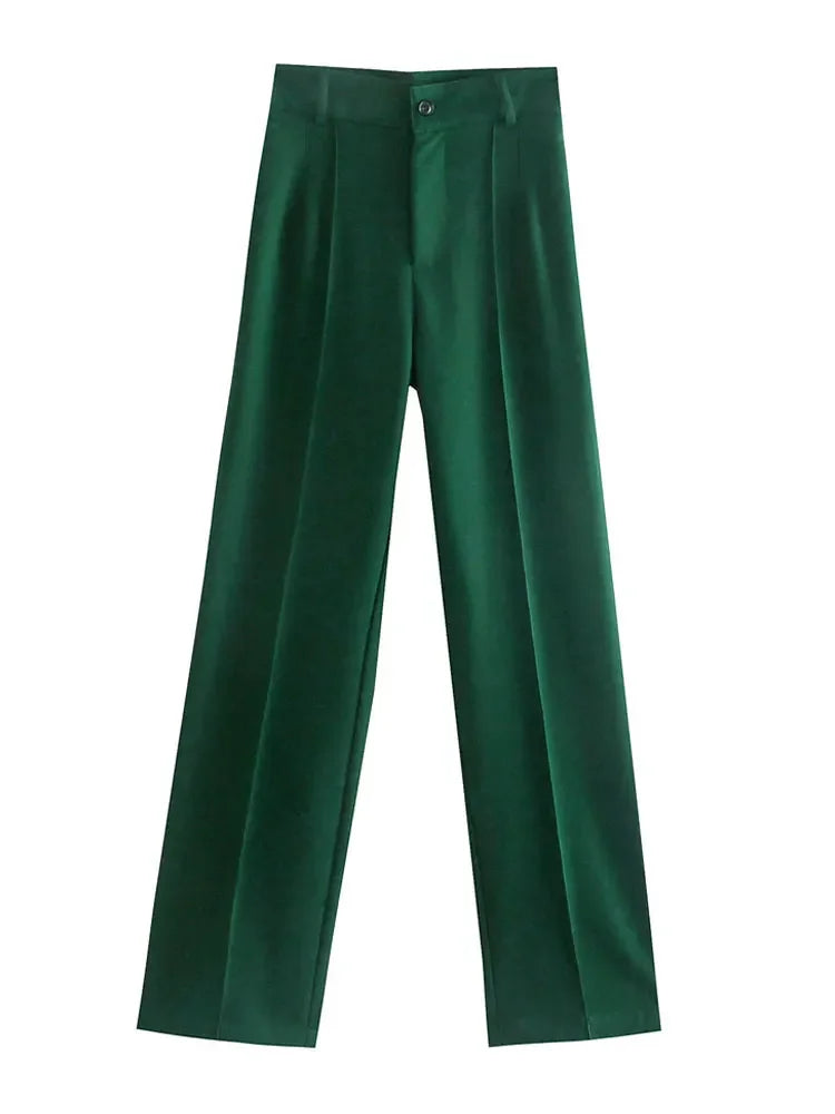 Office Wear Straight Pants - Piña Colada