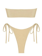 Solid Ring Detail Bikini Set - Piña Colada