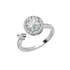Spinner Ring Crystal Flower - Piña Colada