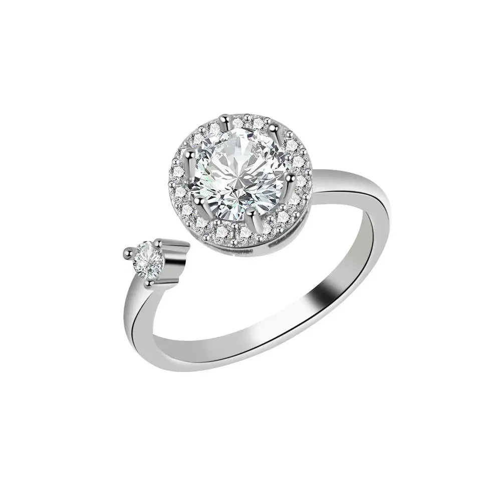 Spinner Ring Crystal Flower - Piña Colada