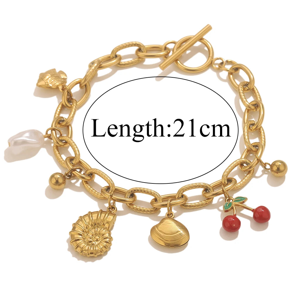 Seashell Bracelet Gold-Plated