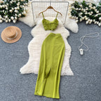 Strapless Sweetheart Two-Piece Set - Piña Colada